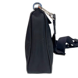 プラダ PRADA Re-Nylon サフィアーノショルダーバッグ 2VH113 ブラック　シルバー金具 ナイロン ユニセックス ショルダーバッグ