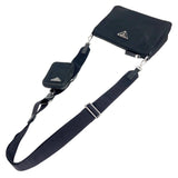 プラダ PRADA Re-Nylon サフィアーノショルダーバッグ 2VH113 ブラック　シルバー金具 ナイロン ユニセックス ショルダーバッグ