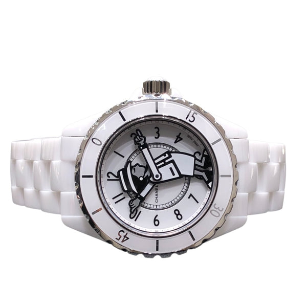 シャネル CHANEL J12 マドモアゼル 38mm 世界555本限定 H5241 ホワイト セラミック ユニセックス 腕時計