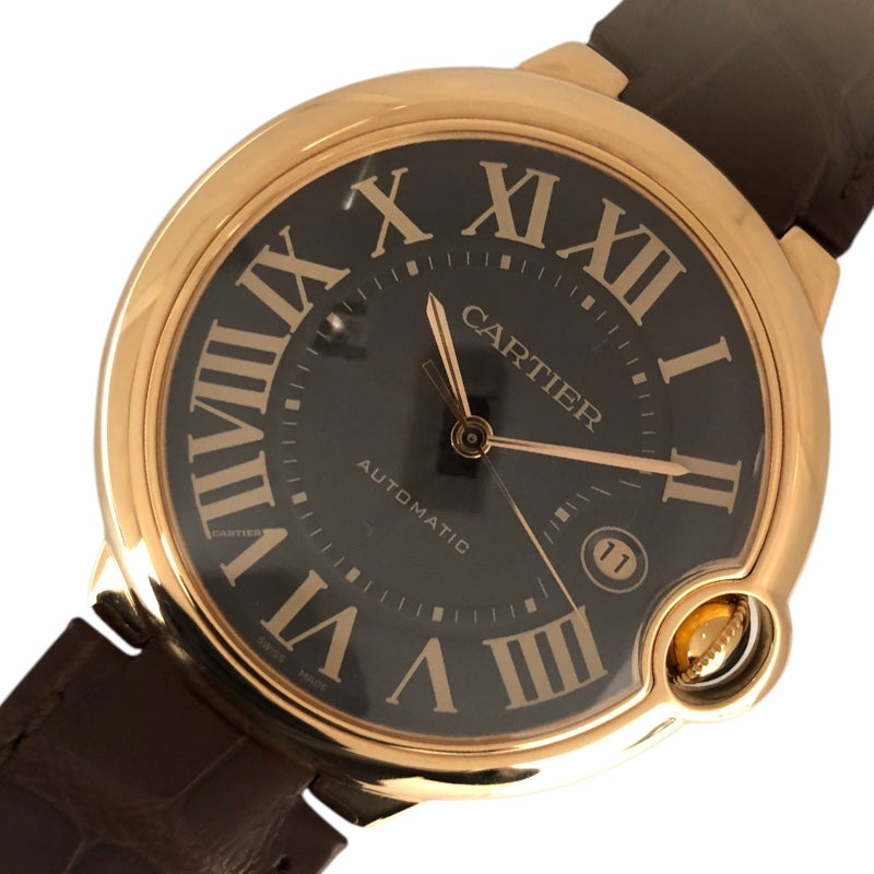 カルティエ Cartier バロンブルードゥカルティエ 42mm W6920037 ゴールド K18ピンクゴールド K18PG メンズ 腕時計