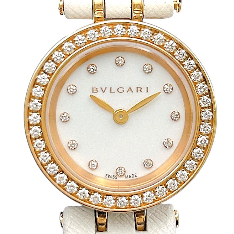 ブルガリ BVLGARI B-zero1 BZ23WSG ホワイト PG/SS レザー レディース 腕時計