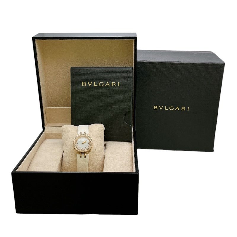ブルガリ BVLGARI B-zero1 BZ23WSG ホワイト PG/SS レザー レディース 腕時計