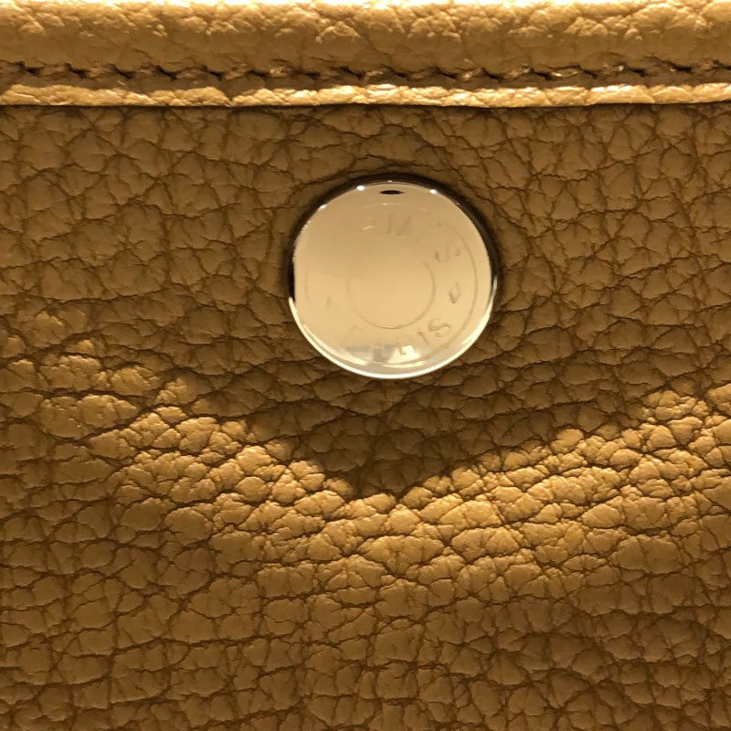エルメス HERMES ガーデンパーティTPM U刻 ベージュマルファ　シルバー金具 ネゴンダ レディース ハンドバッグ