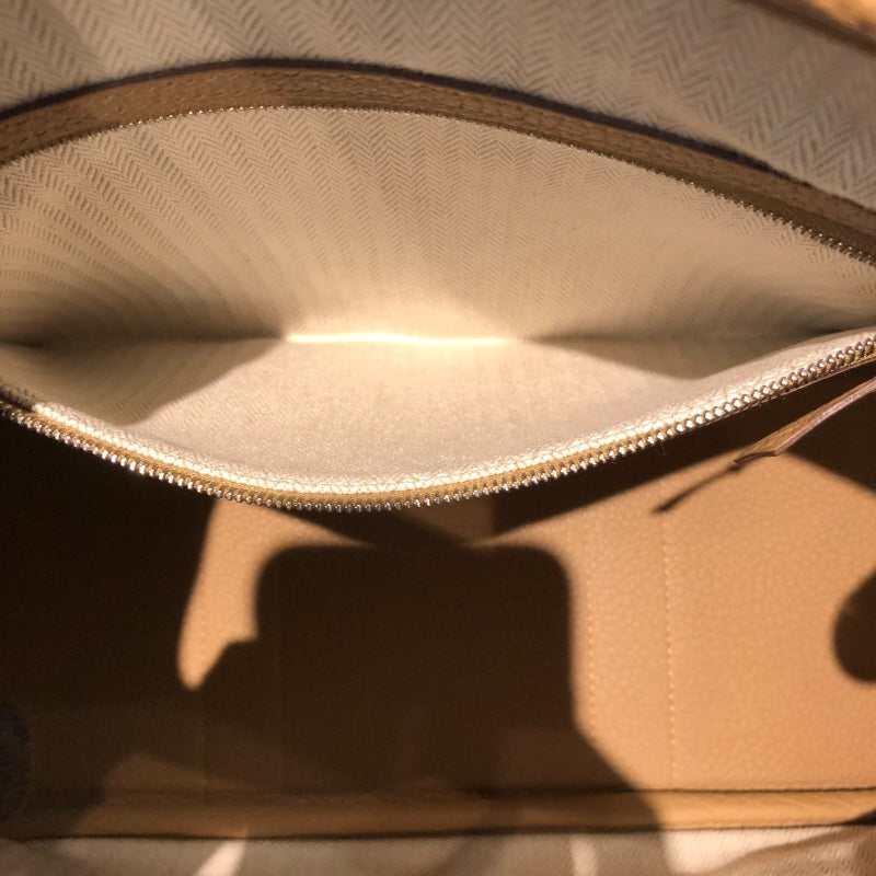 エルメス HERMES ガーデンパーティTPM U刻 ベージュマルファ　シルバー金具 ネゴンダ レディース ハンドバッグ