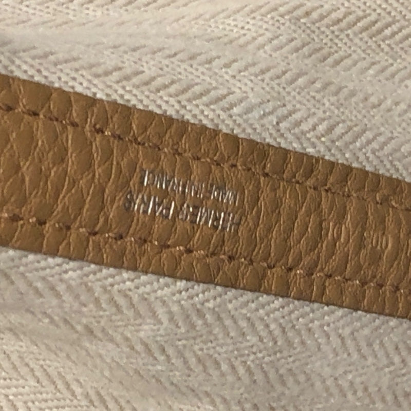 エルメス HERMES ガーデンパーティTPM U刻 ベージュマルファ　シルバー金具 ネゴンダ レディース ハンドバッグ
