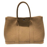 エルメス HERMES ガーデンパーティTPM U刻 ベージュマルファ　シルバー金具 ネゴンダ レディース ハンドバッグ