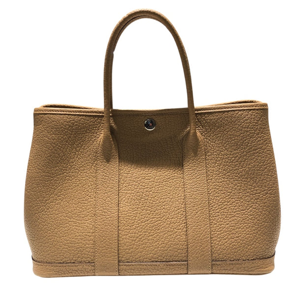 エルメス HERMES ガーデンパーティTPM U刻 ベージュマルファ　シルバー金具 ネゴンダ レディース ハンドバッグ