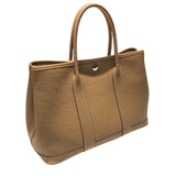 エルメス HERMES ガーデンパーティTPM U刻 ベージュマルファ　シルバー金具 ネゴンダ レディース ハンドバッグ