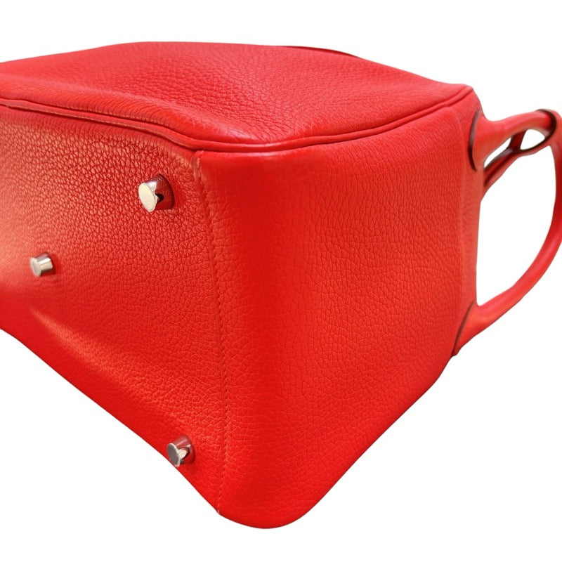 エルメス HERMES リンディ30 Y刻印 ルージュクー シルバー金具 トリヨンクレマンス トリヨンクレマンス レディース ショルダーバッグ