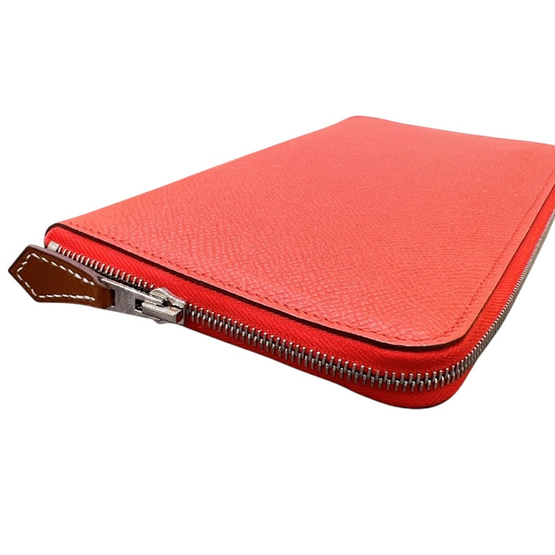 エルメス HERMES アザップロングシルクイン Z刻印 ローズジャイプール/ SV金具 エプソン レディース 長財布