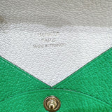 エルメス HERMES カルヴィヴェルソ Z刻印 ミント・ブルーブリュム シェーブル シェーブル ユニセックス コインケース