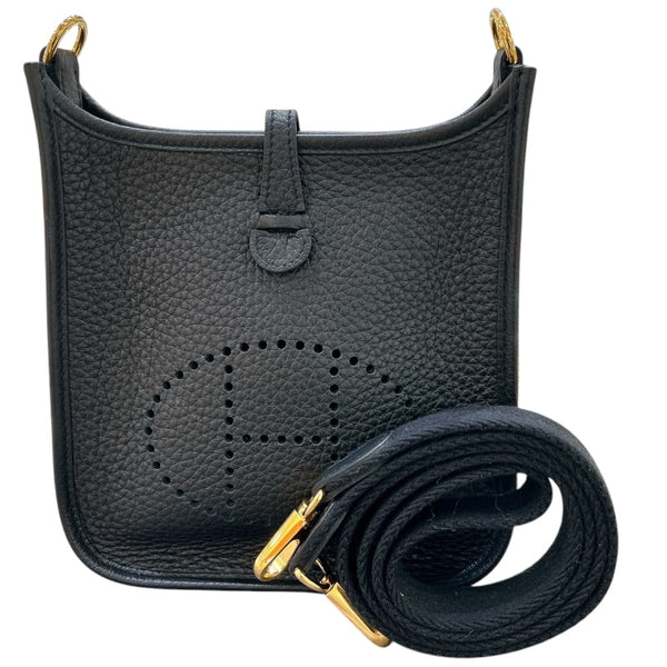 エルメス HERMES エブリンTPM　 W刻 ブラック　ゴールド金具 トリヨンクレマンス ユニセックス ショルダーバッグ