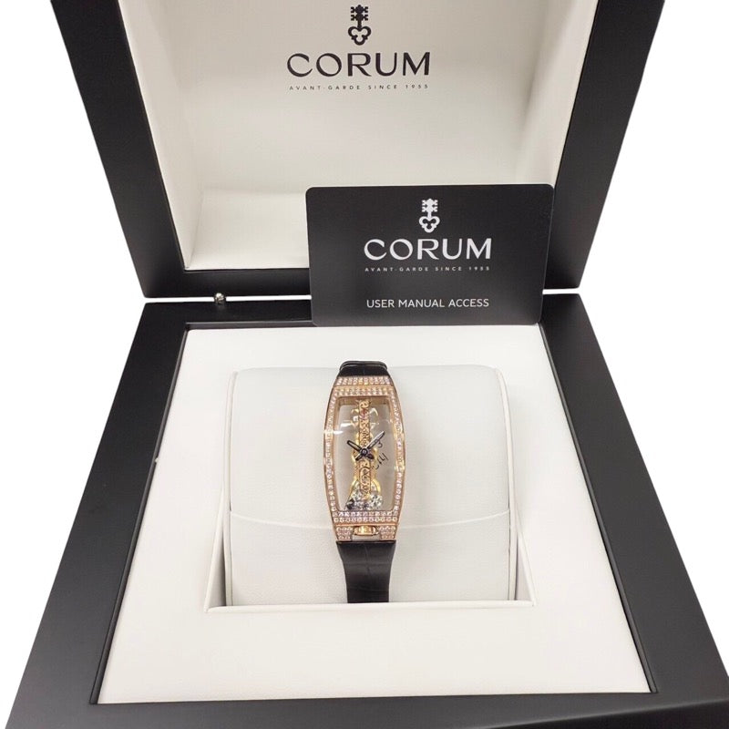 コルム CORUM ゴールデンブリッジ 113.112.85/0001-0000 K18ピンクゴールド レディース 腕時計