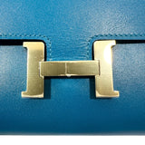 エルメス HERMES コンスタンスコンパクト A刻印 ブルーイズミール タデラクト レディース 二つ折り財布