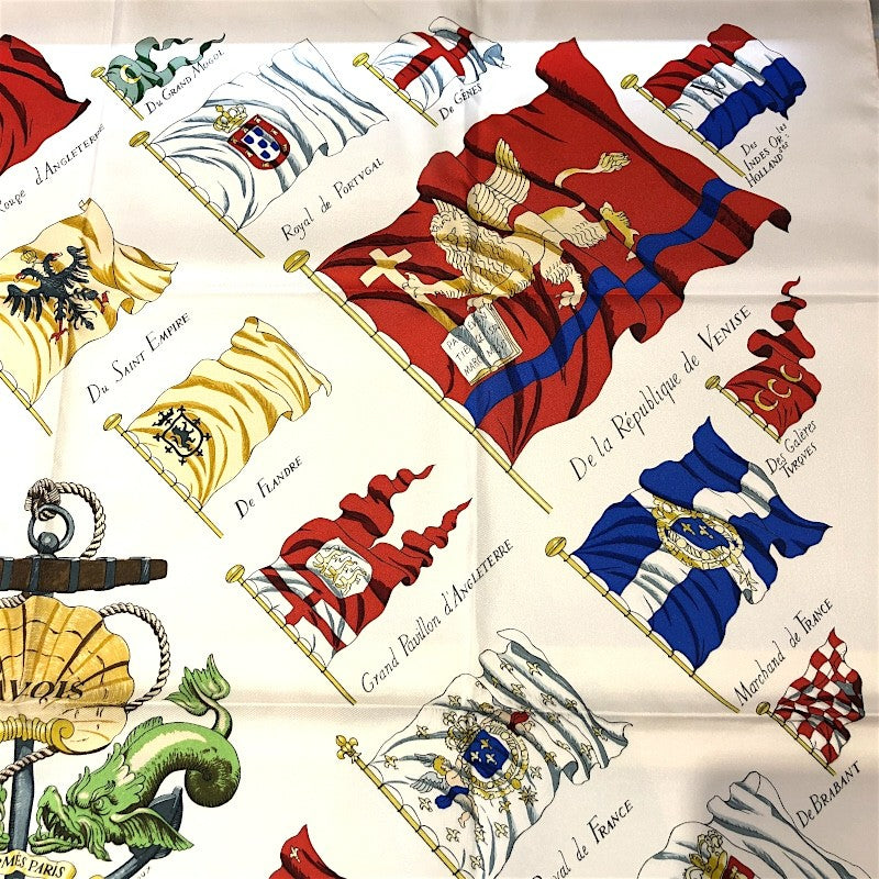 エルメス HERMES カレ90　PAVOIS マルチカラー シルク レディース スカーフ