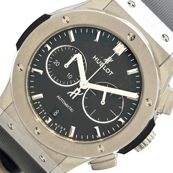 ウブロ HUBLOT クラシックフュージョン クロノグラフ チタニウム 641.NX.1171.RX ブラック チタン 自動巻き メンズ 腕時計