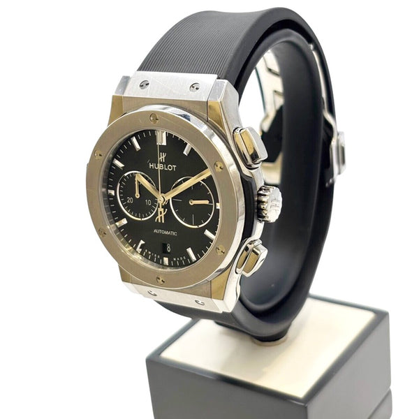 ウブロ HUBLOT クラシックフュージョン クロノグラフ チタニウム 641.NX.1171.RX ブラック チタン 自動巻き メンズ 腕時計