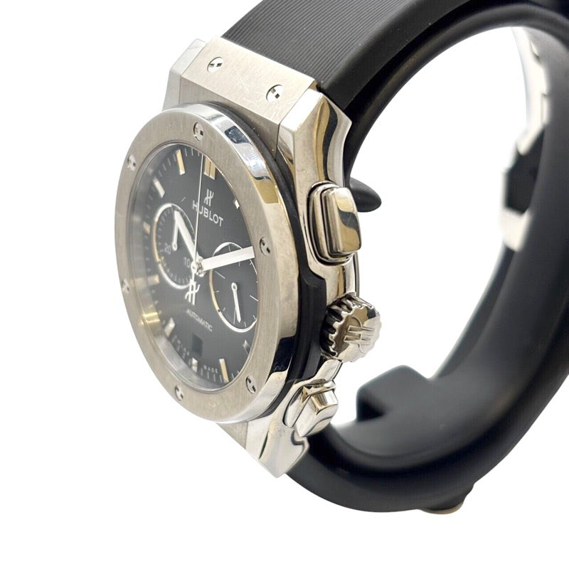 ウブロ HUBLOT クラシックフュージョン クロノグラフ チタニウム 641.NX.1171.RX ブラック チタン 自動巻き メンズ 腕時計