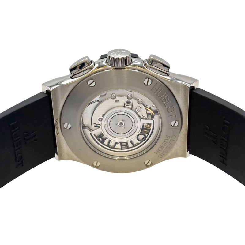 ウブロ HUBLOT クラシックフュージョン クロノグラフ チタニウム 641.NX.1171.RX ブラック チタン 自動巻き メンズ 腕時計