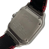 カルティエ Cartier サントス ドゥ カルティエ MM  WSSA0010 ホワイト SS/革ベルト レディース 腕時計