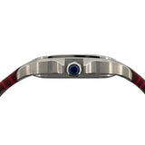 カルティエ Cartier サントス ドゥ カルティエ MM  WSSA0010 ホワイト SS/革ベルト レディース 腕時計