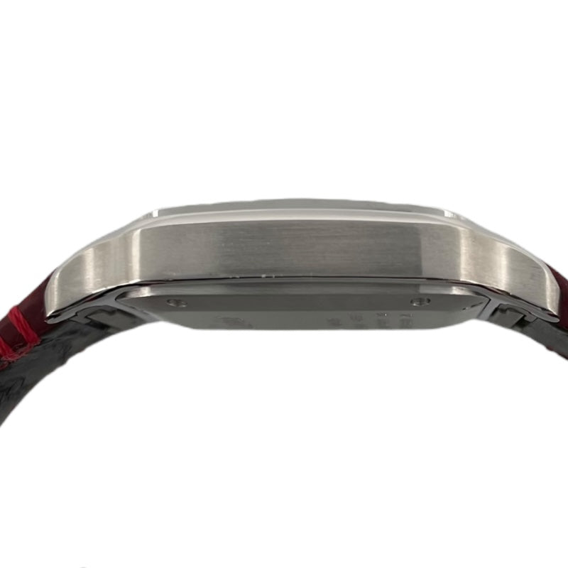 カルティエ Cartier サントス ドゥ カルティエ MM  WSSA0010 ホワイト SS/革ベルト レディース 腕時計