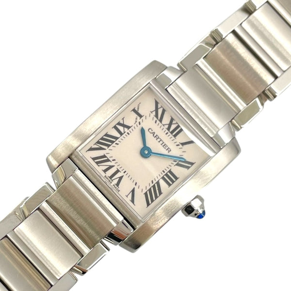 カルティエ Cartier タンクフランセーズ SM W51008Q3 ホワイト SS クオーツ レディース 腕時計