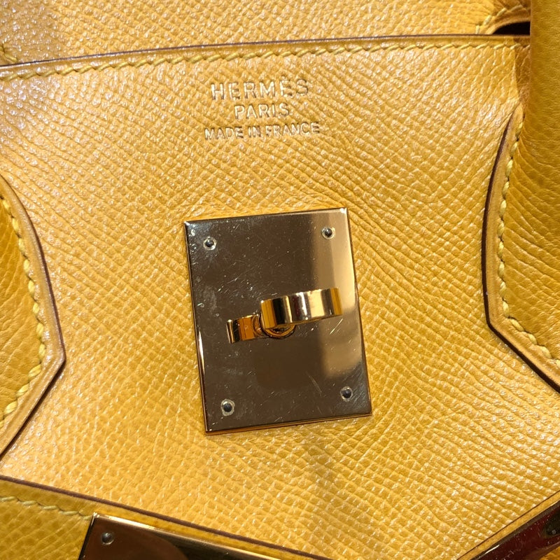 エルメス HERMES バーキン30 〇Y刻 イエロー　ゴールド金具 エプソン レディース ハンドバッグ