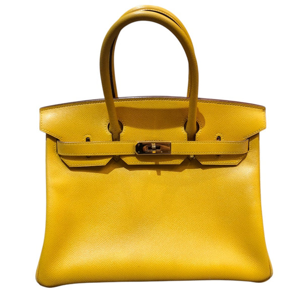 エルメス HERMES バーキン30 〇Y刻 イエロー　ゴールド金具 エプソン レディース ハンドバッグ