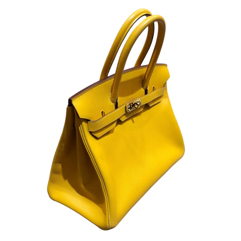 エルメス HERMES バーキン30 〇Y刻 イエロー　ゴールド金具 エプソン レディース ハンドバッグ