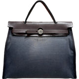 エルメス HERMES エールバッグジップPM ネイビー・エベーヌ トワル・バッシュハンター ユニセックス ショルダーバッグ