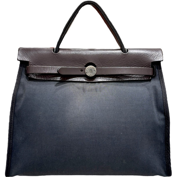 エルメス HERMES エールバッグジップPM ネイビー・エベーヌ トワル・バッシュハンター ユニセックス ショルダーバッグ
