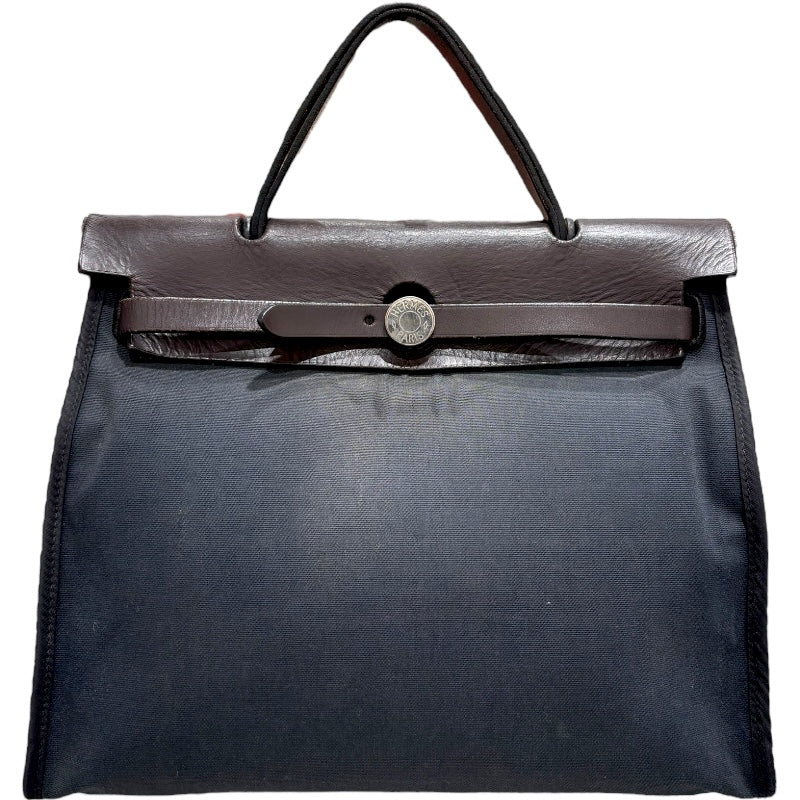 エルメス HERMES エールバッグジップPM ネイビー・エベーヌ トワル・バッシュハンター ユニセックス ショルダーバッグ