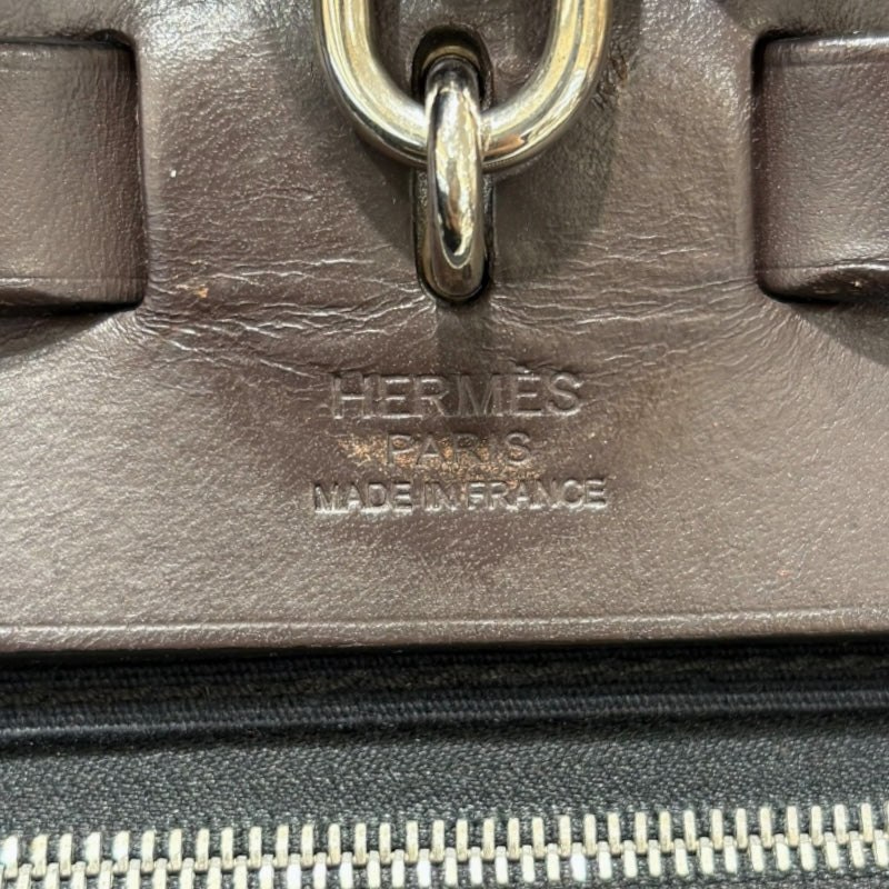 エルメス HERMES エールバッグジップPM ネイビー・エベーヌ トワル・バッシュハンター ユニセックス ショルダーバッグ