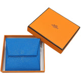 エルメス HERMES バスティア Y刻 ブルーフリーダ×キュイーブル　シルバー金具 エバーカラー レディース コインケース