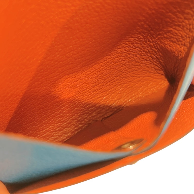 エルメス HERMES バスティア Y刻 ブルーフリーダ×キュイーブル　シルバー金具 エバーカラー レディース コインケース