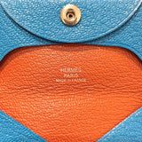 エルメス HERMES バスティア Y刻 ブルーフリーダ×キュイーブル　シルバー金具 エバーカラー レディース コインケース
