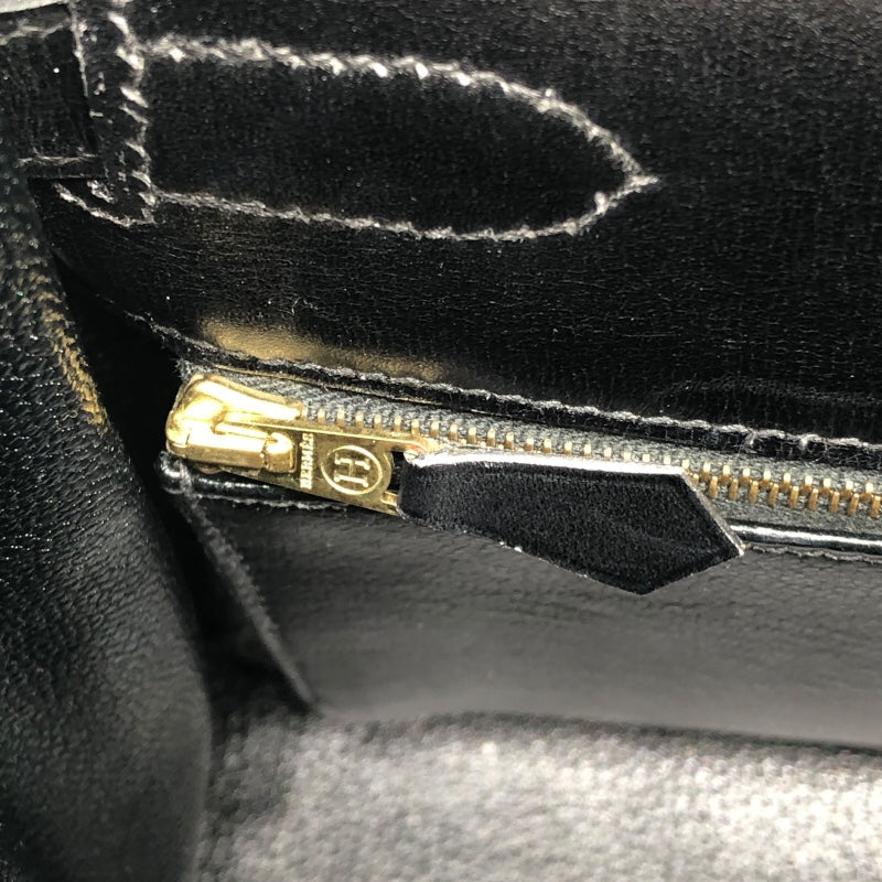 エルメス HERMES ケリー32 〇Z刻 ブラック　ゴールド金具 ボックスカーフ レディース ハンドバッグ