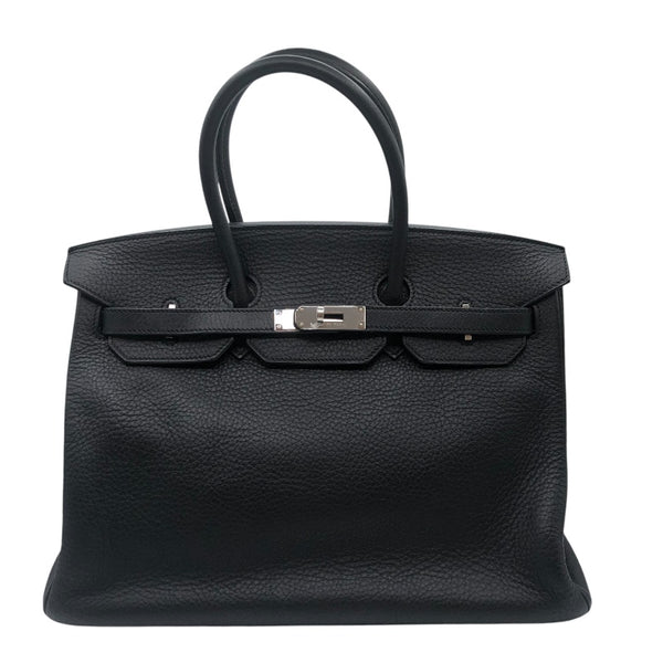 エルメス HERMES バーキン35 □P刻 ブラック・SV金具 トリヨン メンズ ハンドバッグ