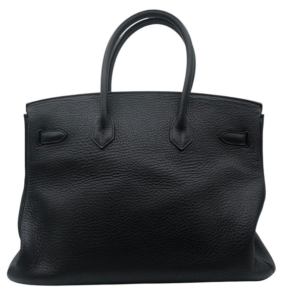 エルメス HERMES バーキン35 □P刻 ブラック・SV金具 トリヨン メンズ ハンドバッグ