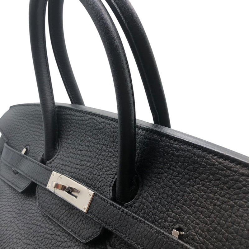 エルメス HERMES バーキン35 □P刻 ブラック・SV金具 トリヨン メンズ ハンドバッグ