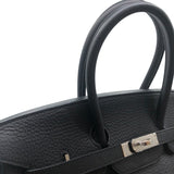 エルメス HERMES バーキン35 □P刻 ブラック・SV金具 トリヨン メンズ ハンドバッグ