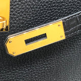 エルメス HERMES ケリー28　タッチ Ｚ刻 ブラック　ゴールド金具 トゴ・ポロサス レディース ハンドバッグ