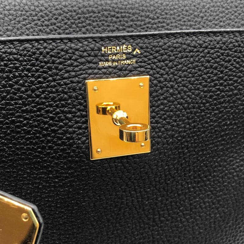 エルメス HERMES ケリー28　タッチ Ｚ刻 ブラック　ゴールド金具 トゴ・ポロサス レディース ハンドバッグ