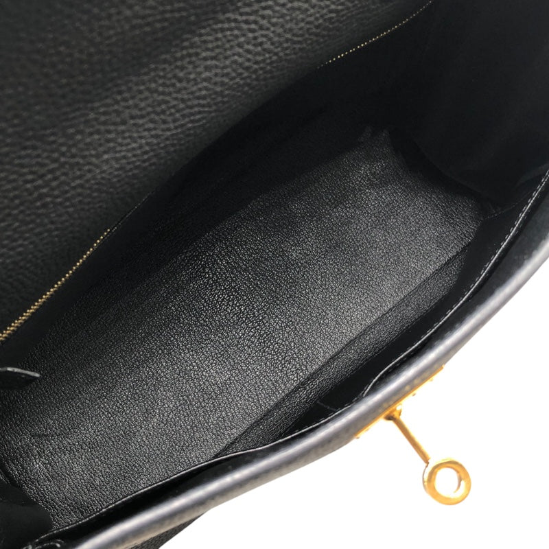 エルメス HERMES ケリー28　タッチ Ｚ刻 ブラック　ゴールド金具 トゴ・ポロサス レディース ハンドバッグ