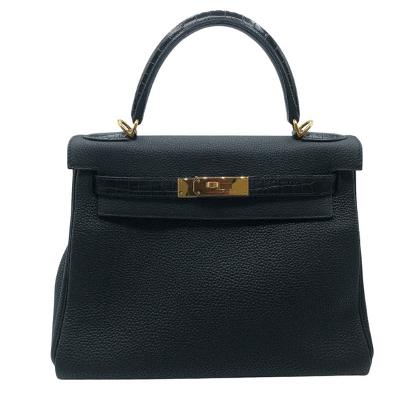 エルメス HERMES ケリー28　タッチ Ｚ刻 ブラック　ゴールド金具 トゴ・ポロサス レディース ハンドバッグ