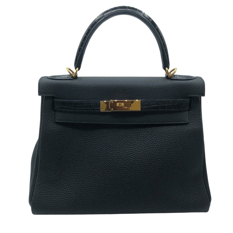 エルメス HERMES ケリー28　タッチ Ｚ刻 ブラック　ゴールド金具 トゴ・ポロサス レディース ハンドバッグ