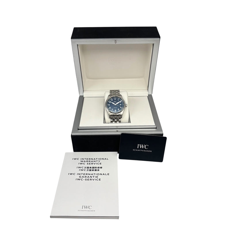 インターナショナルウォッチカンパニー IWC マーク18 プティプランス IW327016 ブルー SS メンズ 腕時計