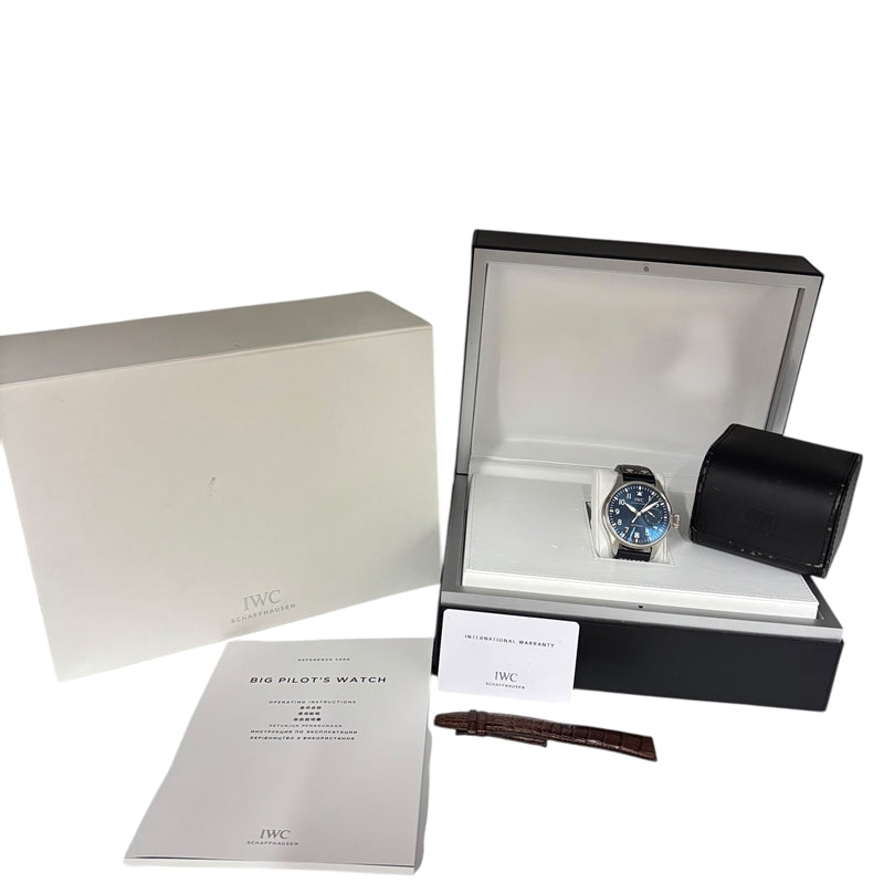インターナショナルウォッチカンパニー IWC ビックパイロット ウォッチ プティプランス IW500916 ブルー SS/純正ベルト/純正バックル メンズ 腕時計