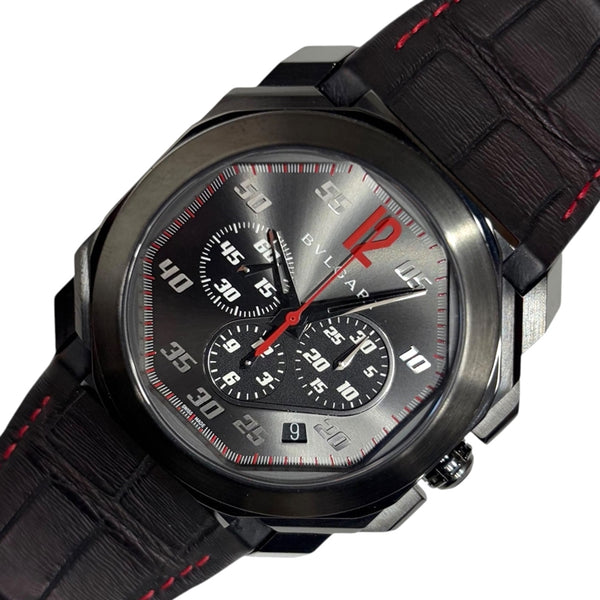 ブルガリ BVLGARI オクト ヴェロチッシモ ケンオクヤマ リミテッド BGO41 SCH(BG041 BSLDHC/KO) ブラック SS メンズ 腕時計